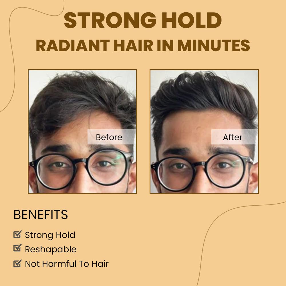 KANZA - Hair Wax Stick 75g with 3 PCS Edge Control Brush Set | Hair Styling Wax,Small Broken Hair Finishing Cream,Edge Control Slick Waxes | Hair Pomade Waxing |Unisex