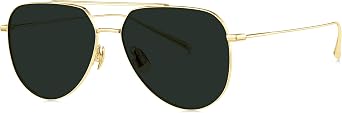 BOLON Unisex Full Titanium Aviator Polarized UV400 Sunglasses BV1037 57mm | Exclusive Eyewear Brand of EssilorLuxottica, 17.4g Ultra-light Timeless Aviator Silhouettes from BOLON