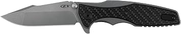 Zero Tolerance Hinderer CF Pocketknife; 3.5-Inch Blade of 20CV Stainless Steel; Titanium Handle with Glow-in-The-Dark Overlay, Frame Lock, Made in The USA 0393GLCF
