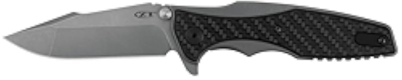 Zero Tolerance Hinderer CF Pocketknife&semi; 3&period;5-Inch Blade of 20CV Stainless Steel&semi; Titanium Handle with Glow-in-The-Dark Carbon Fiber Overlay&comma; Frame Lock&comma; Made in The USA &lpar;0393GLCF&rpar;