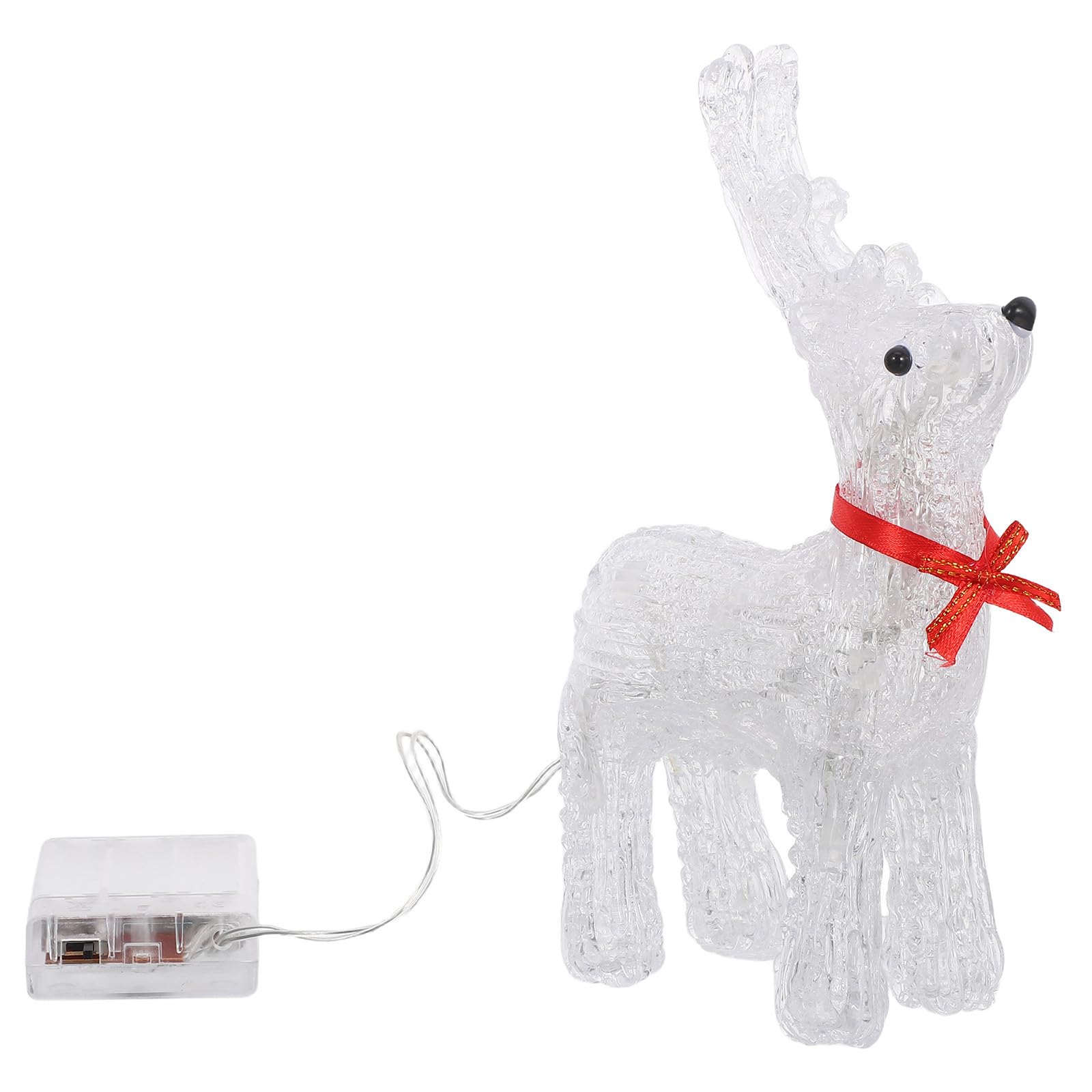 Renne de Noël lumineux plastique incassable pour maison et vitrine