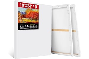 ESRICH Stretched Canvas for Painting 18 x 24, 5 Pack