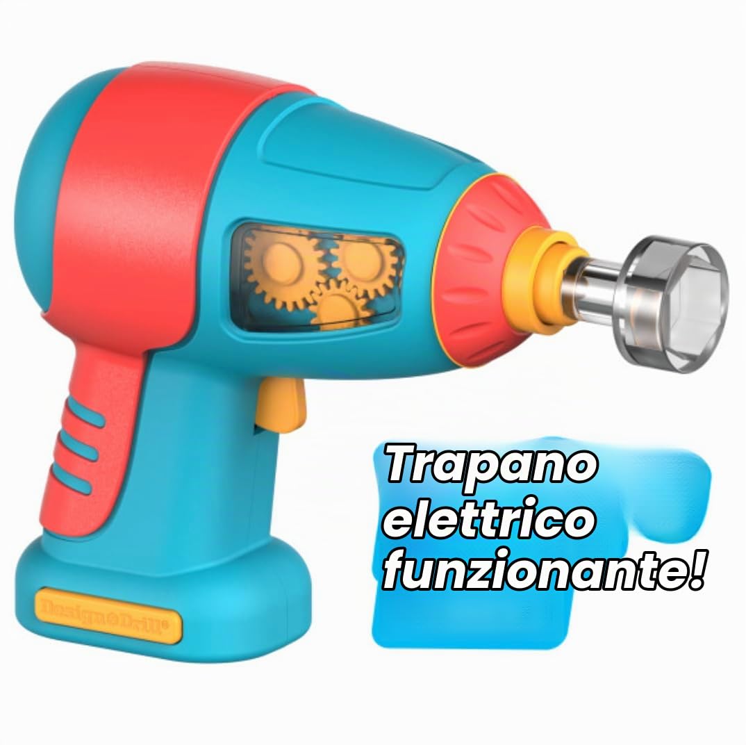 Learning Resources Camion dei Pompieri con Bolt Buddies Design & Drill, Gioco di Costruzione per sviluppare la motricità fine