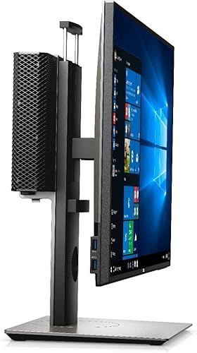 Vista 4 de Dell MFS18 Compact Micro Form Factor All-in-One Stand soporta modelos Dell Ultra Sharp y P de 19" a 27