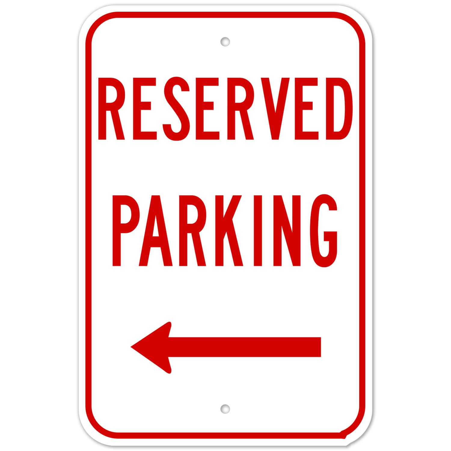 Left Direction Reserved Parking Guide Metal Sign Community Lot Reminder 12x8 Inch
