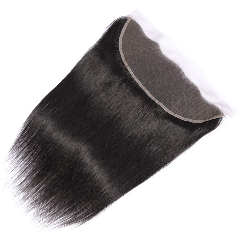 Lace Frontal Closure Brazilian Virgin Hair Straight Human Hair Lace Frontal Closure with Baby Hair 13 * 4 Ear to Ear Lace Front Closure Free Part (18")