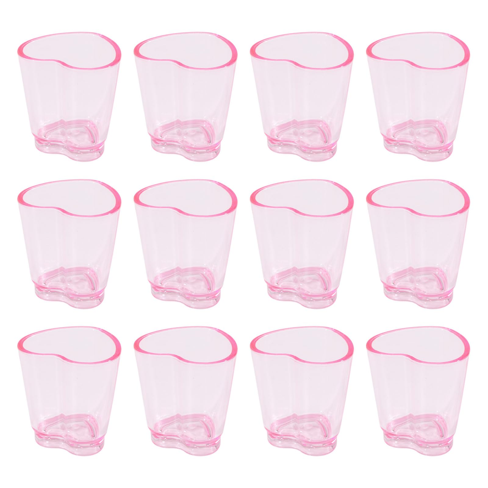 CHGCRAFT 20 chope à Bière en Plastique Joli Verre à Shot en Forme de Cœur Rose pour Boire de la Bière Décoration D'Intérieur Cadeau de Saint Valentin (56) Ml