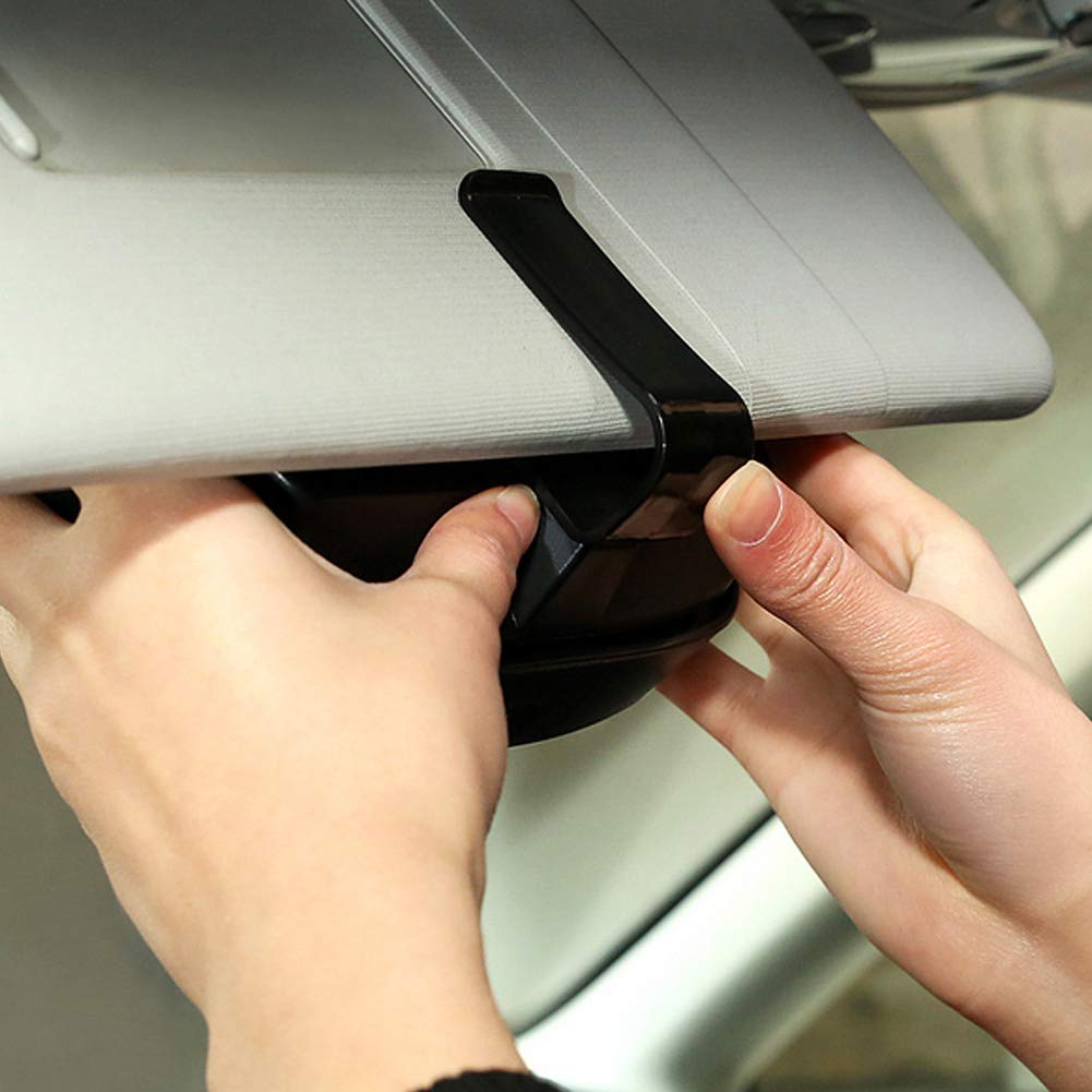 Supporto Occhiali da Sole per Auto Nero - Accessorio Visiera Universale
