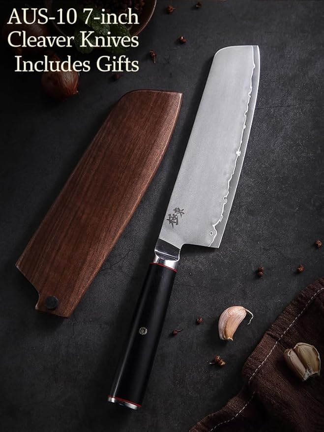 Cuchillo de Cocina Profesional Acero Inoxidable con Vaina de Madera miniatura 4