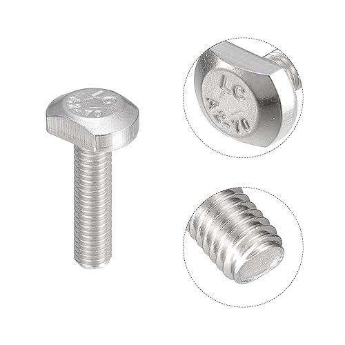 Miniatura 26 de uxcell Pernos de ranura en T, 20 piezas M5x16mm ranura en T Pernos deslizantes Pernos deslizantes 304 Tornillos en forma de T de acero inoxidable