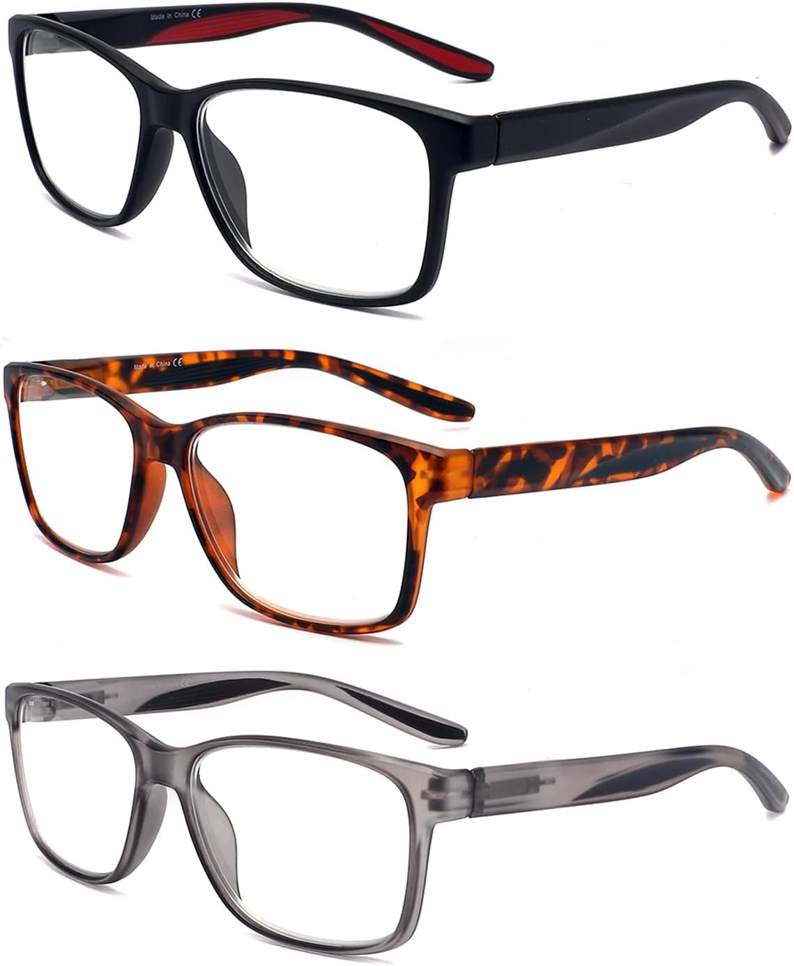 Blue Light Blocking Reading Glasses for Men,3 pack Lightweight & Comfort Computer Readers,Anti Eyestrain Lens