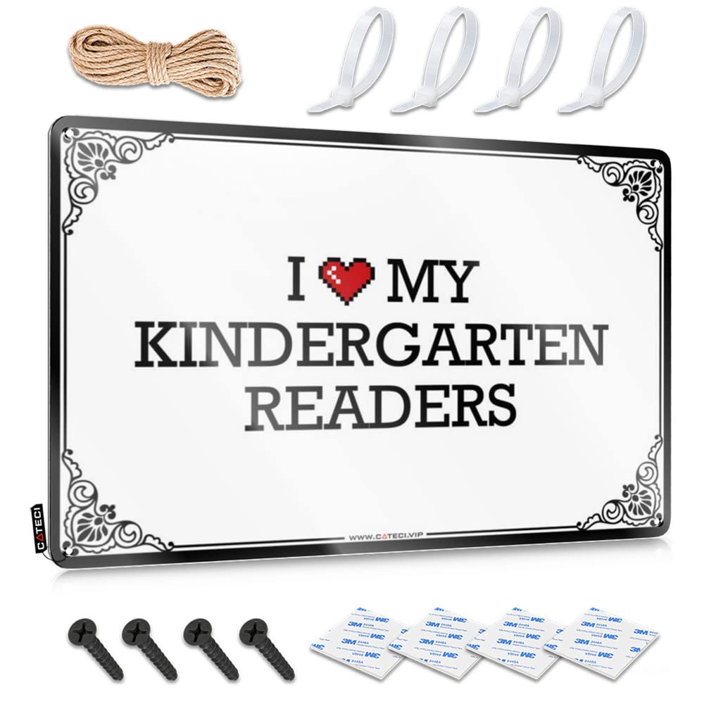 Vintage Wall Art Custom Simple I Love My Kindergarten Readers For Mancave - Cocoa Customizable(30X40CM)