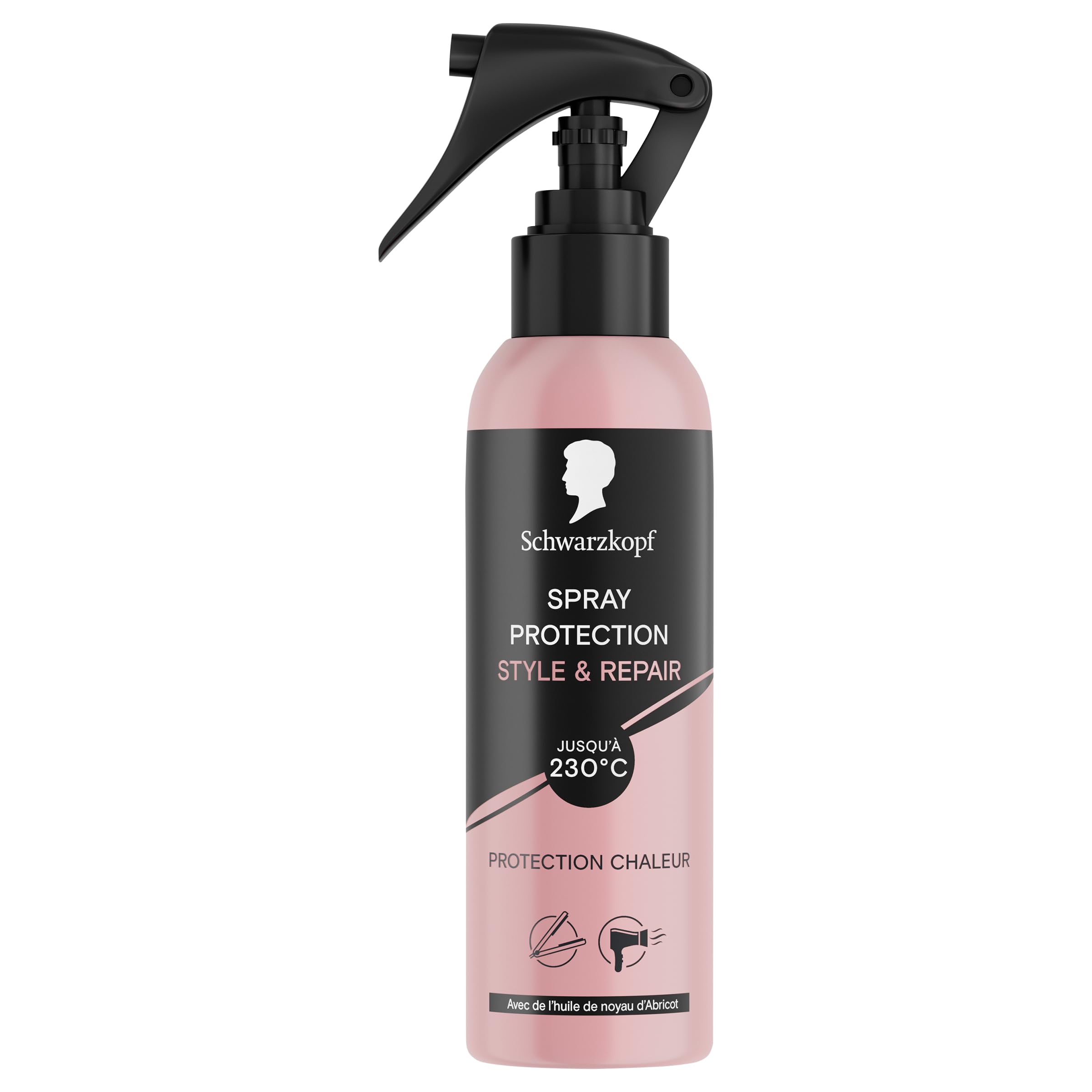 SCHWARZKOPF, Ochrona w sprayu 230°C, stylizacja i naprawa, ochrona cieplna, formuła olejowa z pestek moreli, wegańska, stylizacja i pielęgnacja, włosy wrażliwe na ciepło, rozdwajane końcówki, 150ml