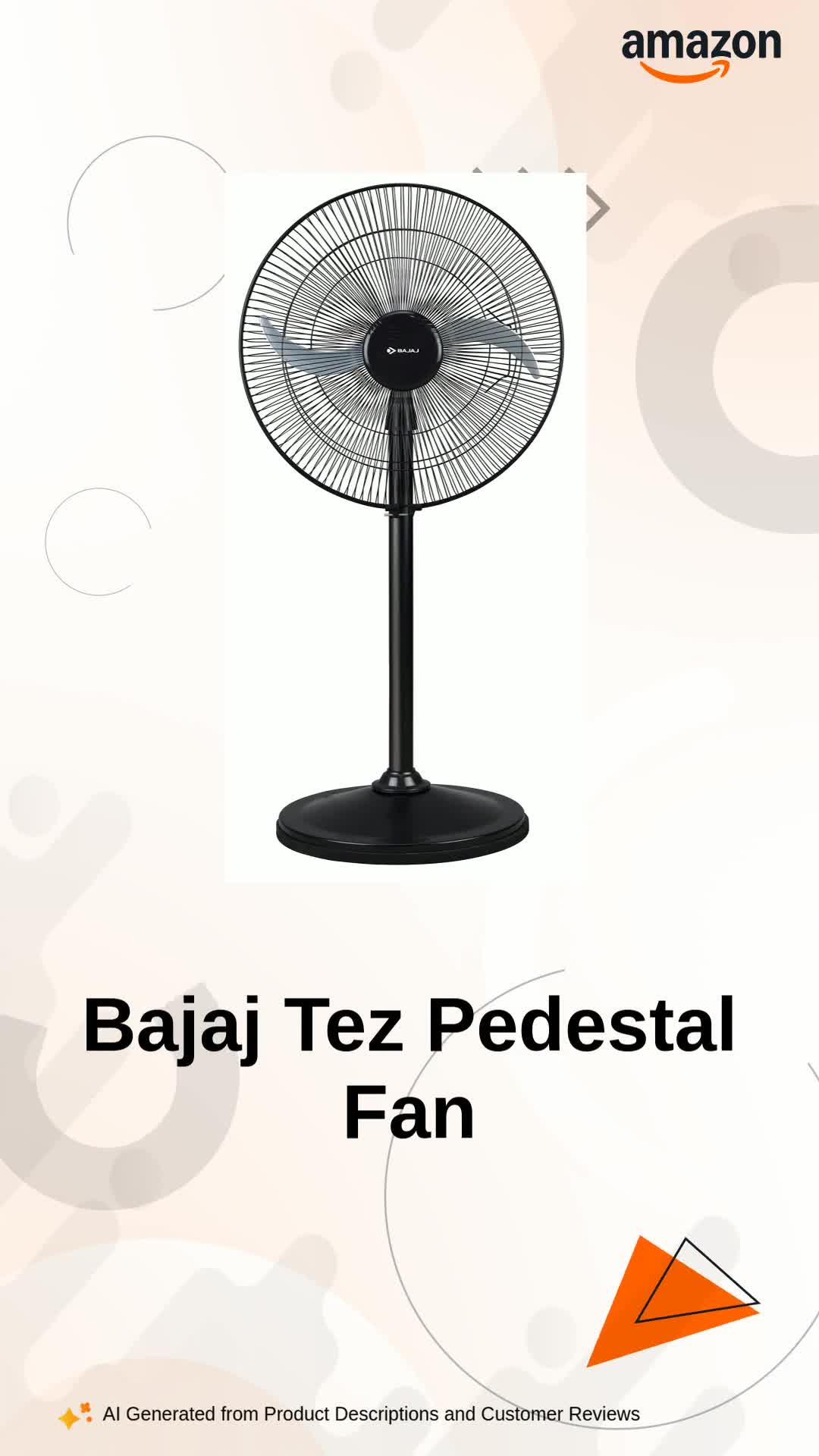 Buy Bajaj Tez MK II Farrata 450 MM Pedestal Fan for Home | High