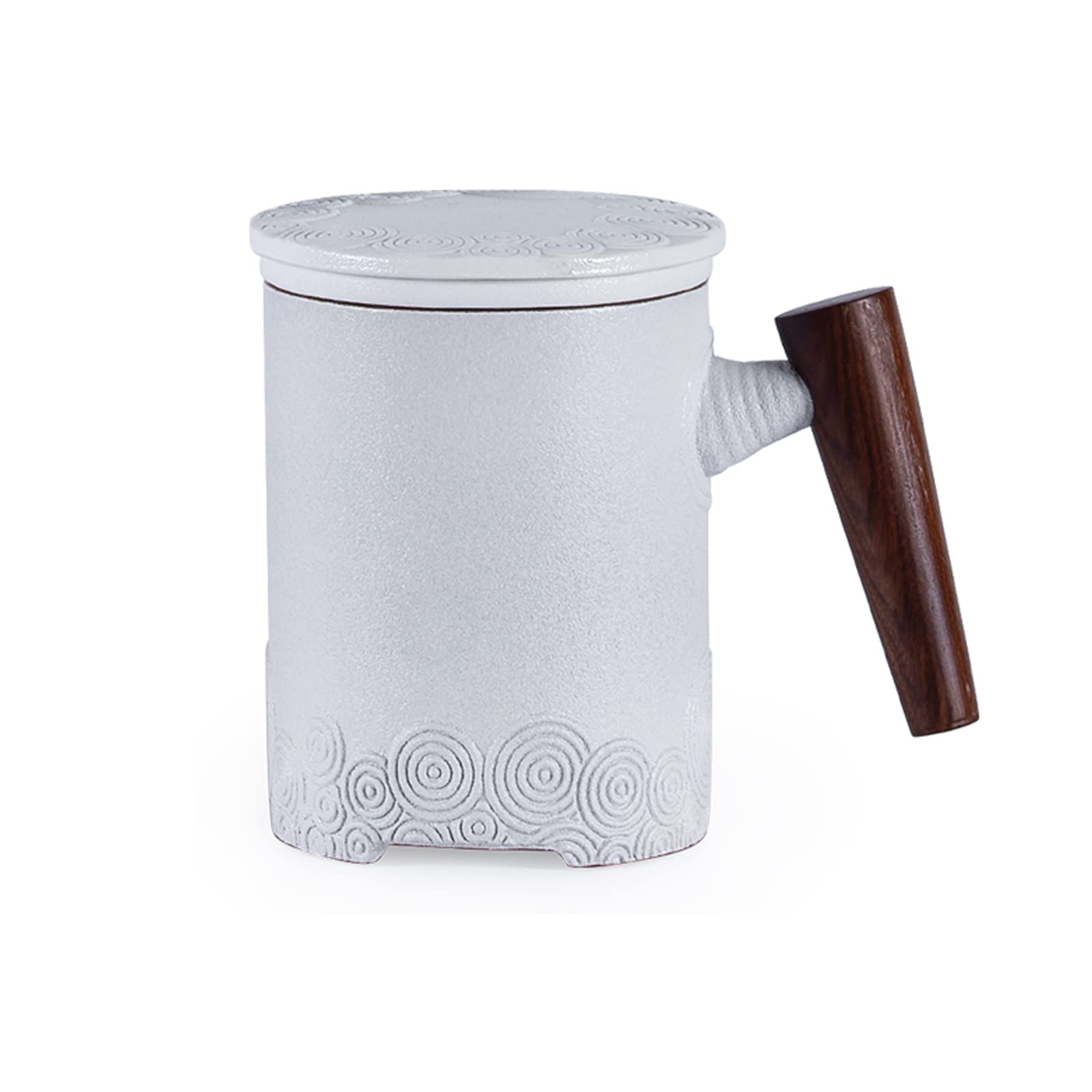 Orientalny ceramiczny zestaw do herbaty Zestaw czajniczków Ceramiczne filiżanki do herbaty z zaparzaczem i pokrywką, Kubek z zaparzaczem, Kubek z sitkiem do herbaty, Ceramiczny kubek do zaparzania her