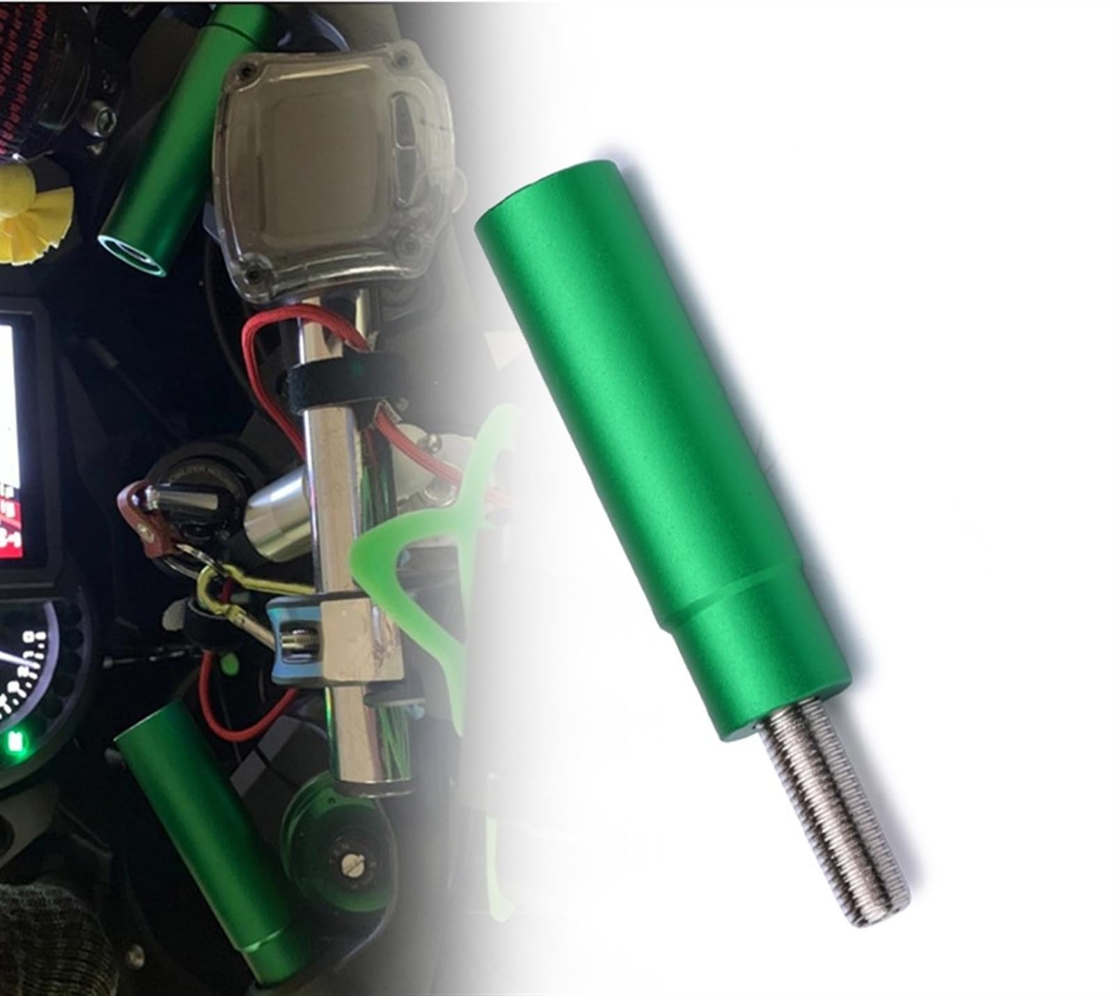 Nkldde Green Motorcycle For Kawasaki For Ninja H2sx 2018 2019 2020 2021 Gps Navigation Handlebar Bracket Extension