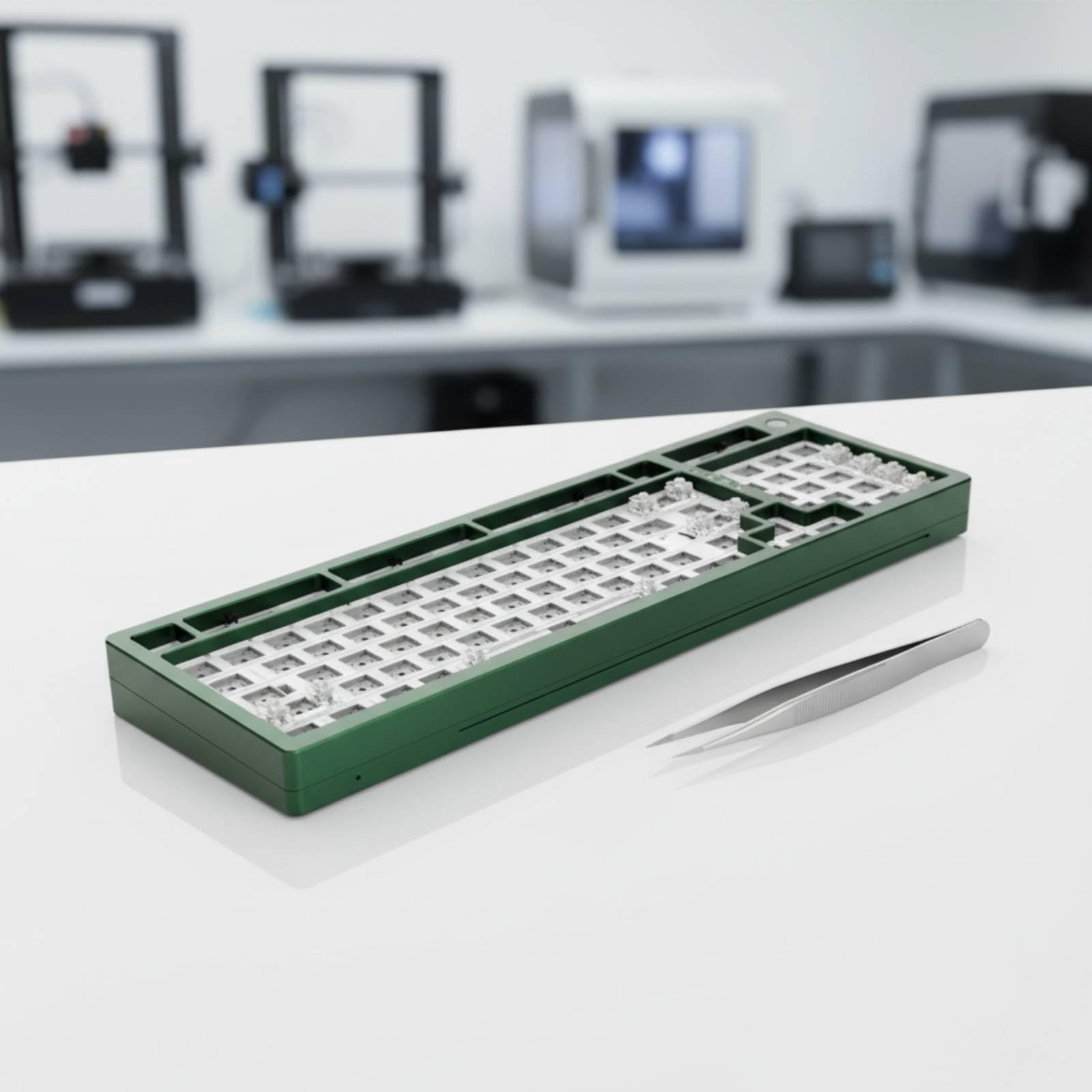 Tastiera Meccanica 75% con Rotella di Controllo Retroilluminazione RGB Kit Tastiera Base 75% Hot-Swappable Periferica Computer per Programmatori, Burgundy 98