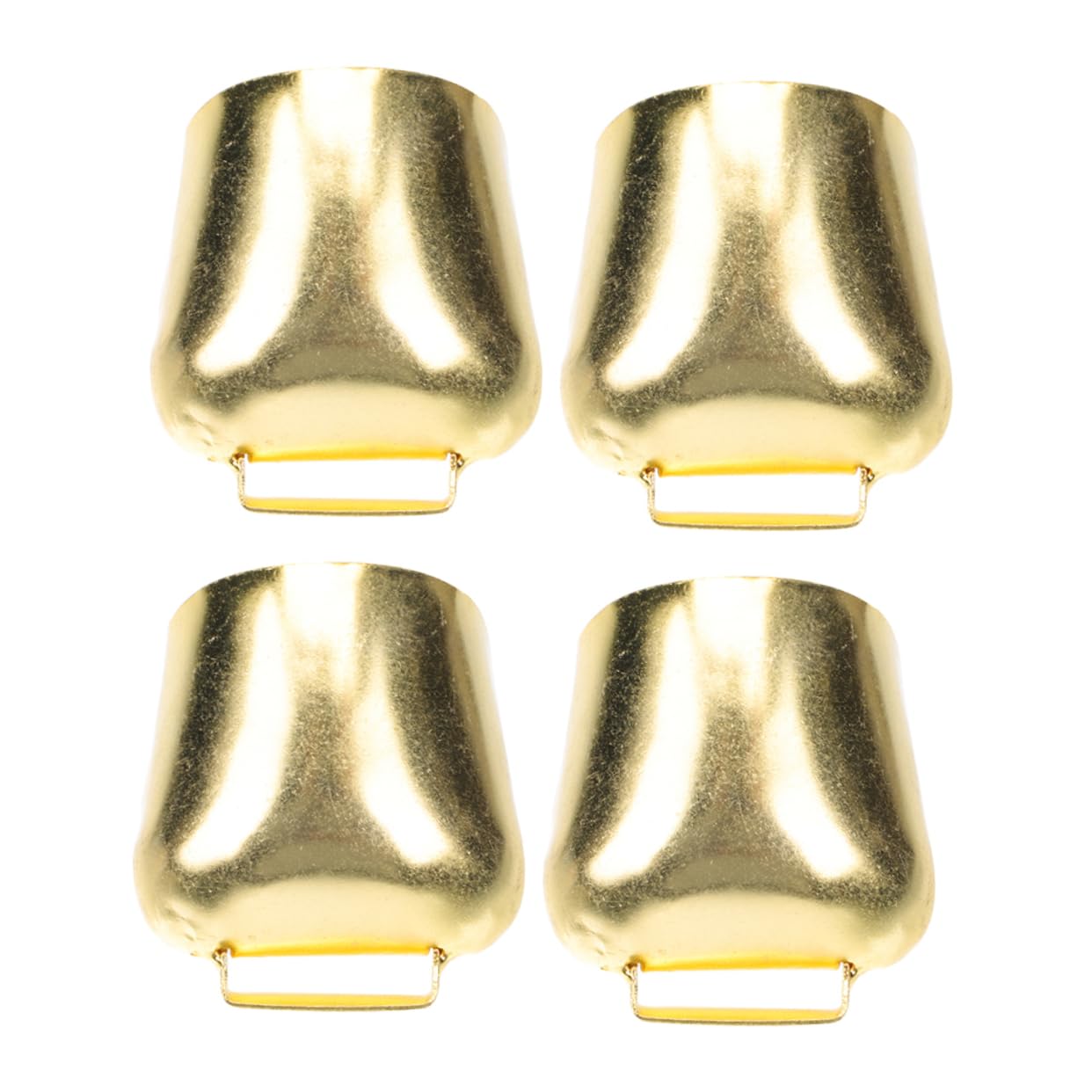 Levemolo 4pcs Galvanized Iron Bells Bells for Crafts Anti-Lost Livestock Decorative Ornaments