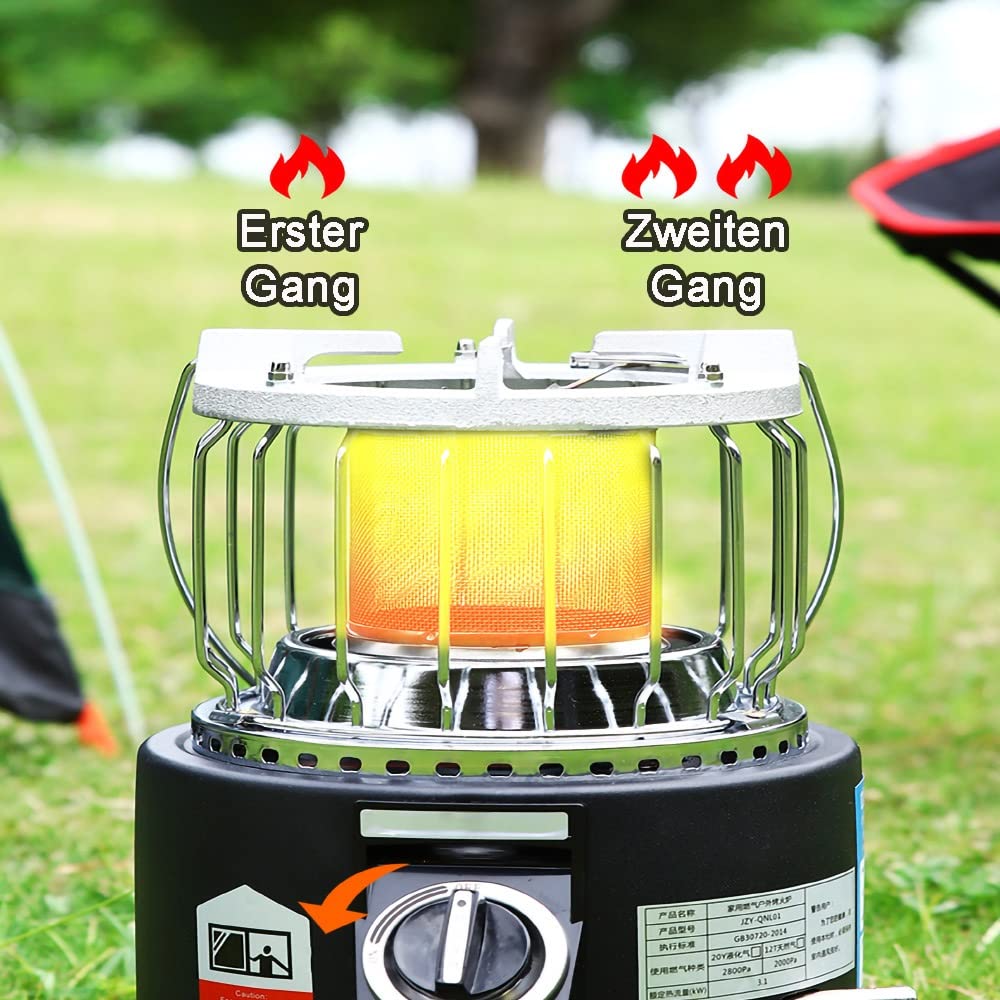 STCK Tragbare Gasheizung, Zeltheizun, zeltheizung mit sauerstoffmangelsicherung, zeltheizung Gas Camping für Camping Caravan Zelt Angeln (Farbe : Schwarz) Sport & Freizeit