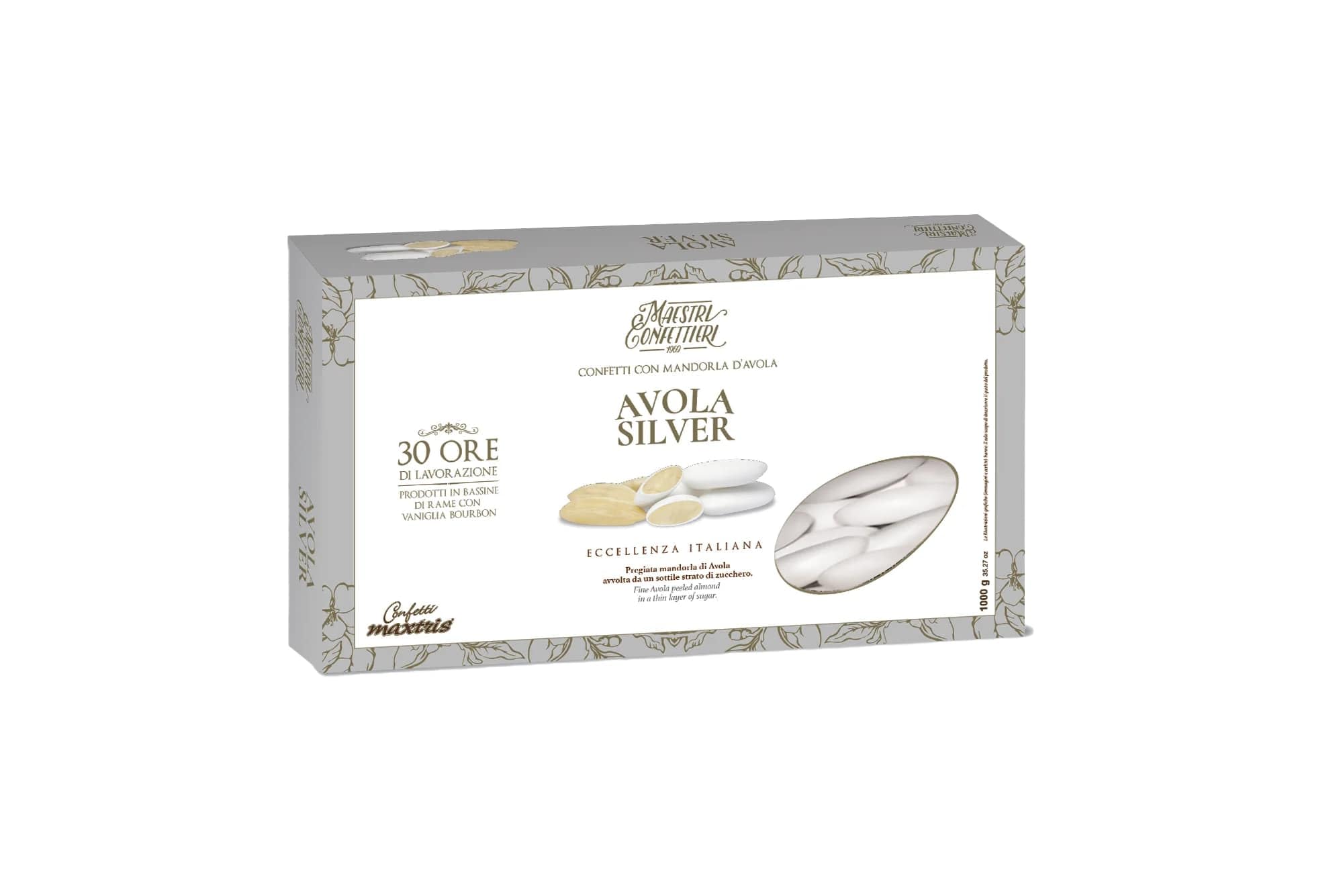 CONFETTI MAXTRIS AVOLA 36 BIANCO 1 KG QUALITA' SILVER