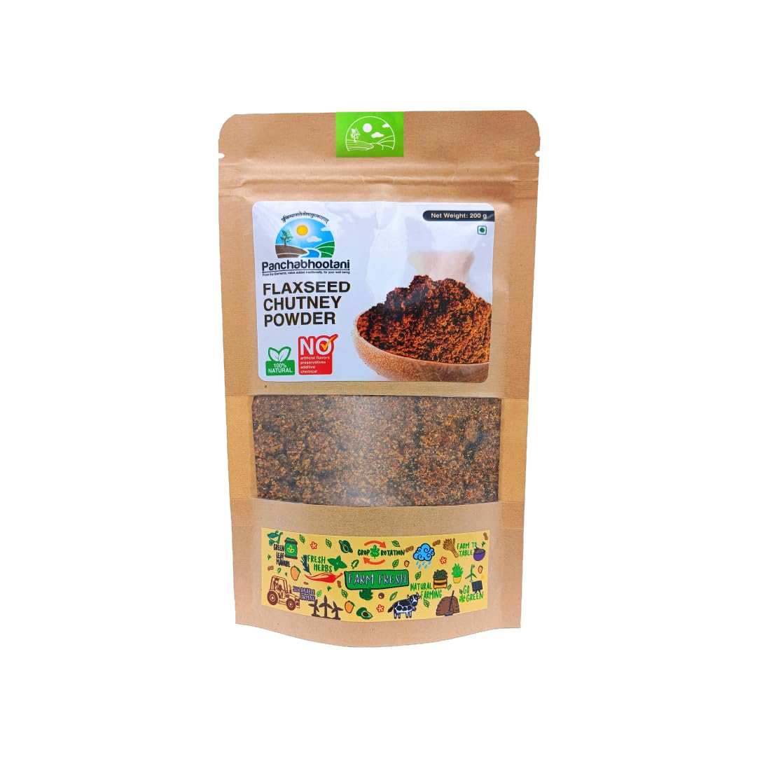 Panchabhootani Flaxseed Chutney Powder 200g | Agasi Chutney, Rich in Fiber, Homemade, Ready to use, just add ghee or Oil, Classic South Indian Flaxseed Podi Chutney, Idly, Dosa Spread (B0D7HSBXWM) Amazon Price History, Amazon Price Tracker