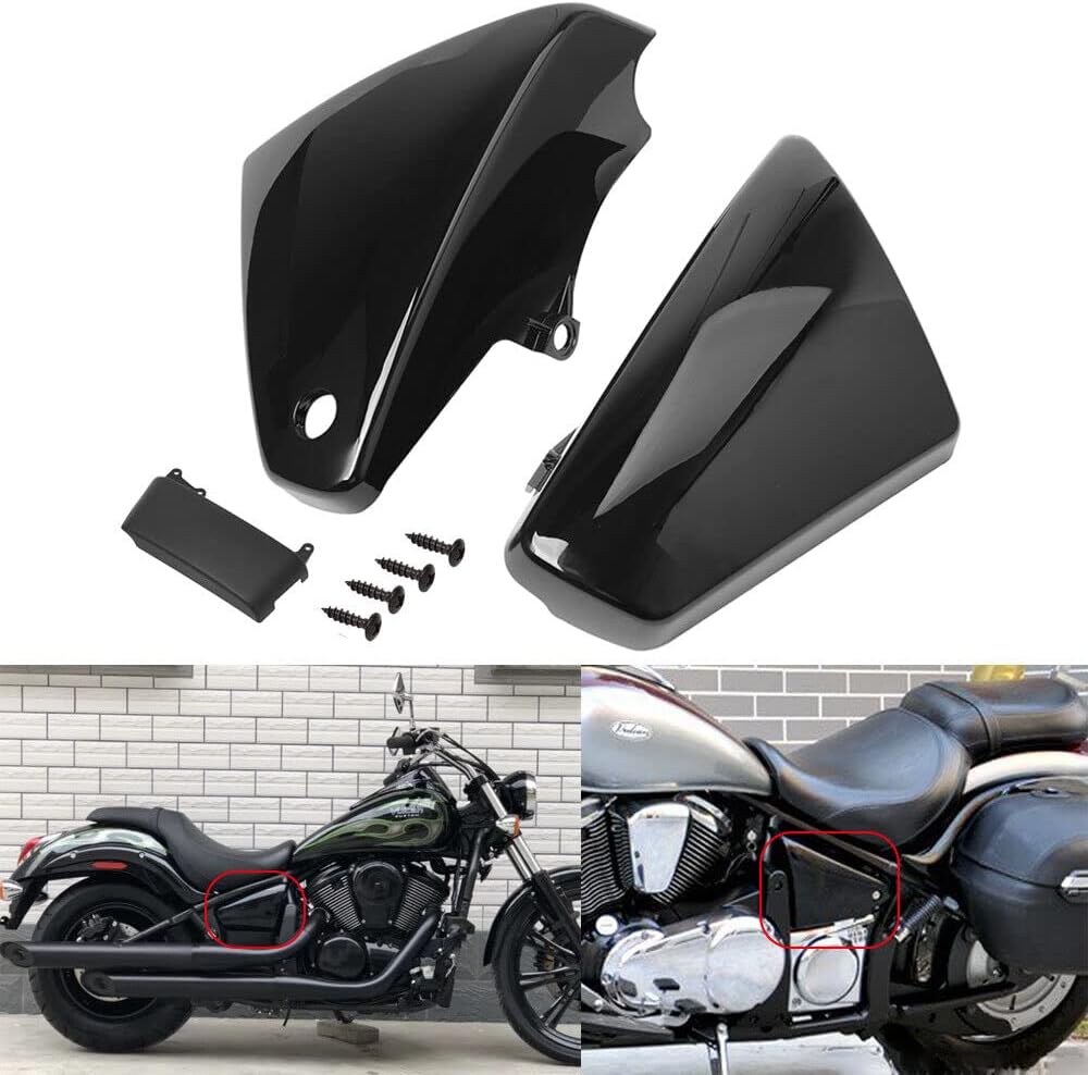 Battery Side Cover Protection Guard Fairing Cover Compatible for Kawasaki Vulcan 900 VN900 Classic Custom 2006-2020