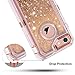 Anuck Case for iPhone 8 Case, for iPhone 7 Case (4.7 inch), 3 in 1 Hybrid Heavy Duty Defender Case Sparkly Floating Liquid Glitter Protective Hard Shell Shockproof TPU Cover - Rose Gold