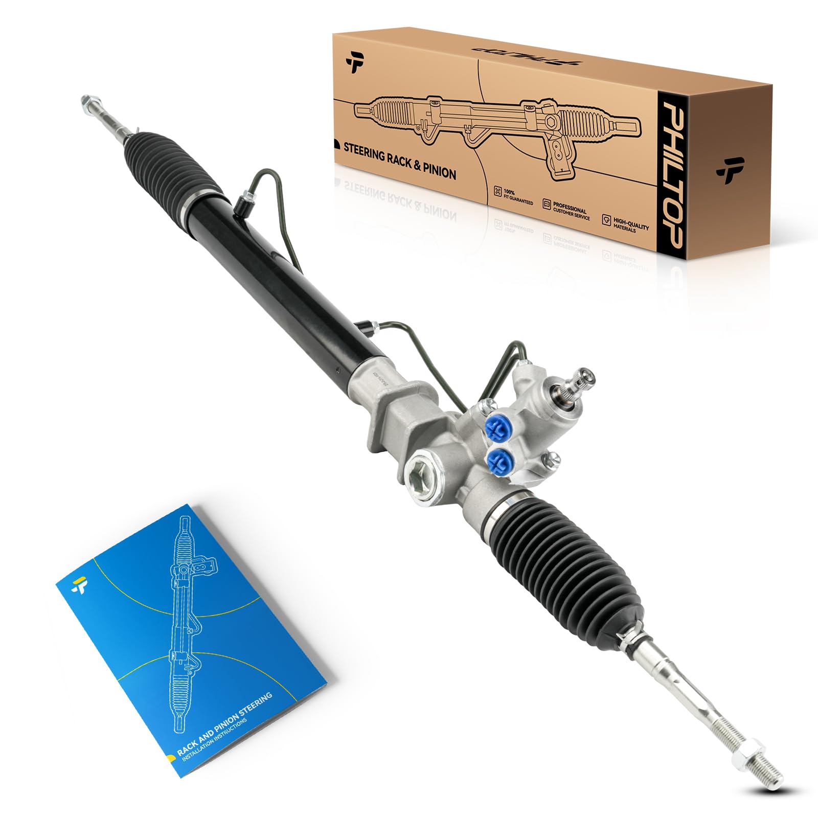 PHILTOP Power Steering Rack and Pinion Compatible with Chevy Tracker 2003-2004 All Models, Suzuki Vitara 2003-2004 All Models, Hydraulic Rack and Pinion Replace 26-2040-image-11