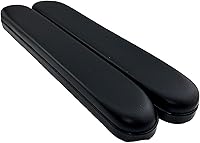 Vista 1 de AlveyTech Almohadilla acolchada de vinilo negro resistente de 14 pulgadas para silla de ruedas (juego de 2) – Almohadillas cómodas de repuesto