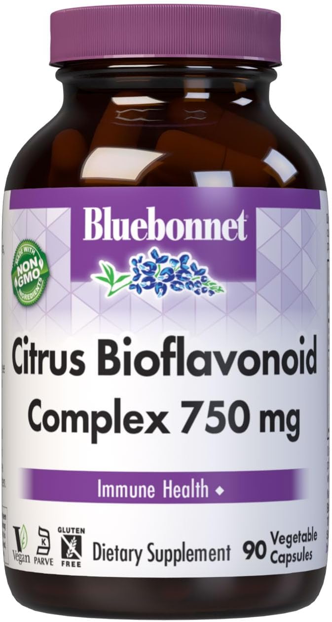 Citrus Bioflavonoid Complex 750 mg Immune System Support - Hesperidin Citrus Bioflavonoids from Oranges Lemons Grapefruit & Limes - Non-GMO, Vegan, Gluten-Free - 90 Veggie Capsules | Non-GMO, Vegan, Gluten-Free