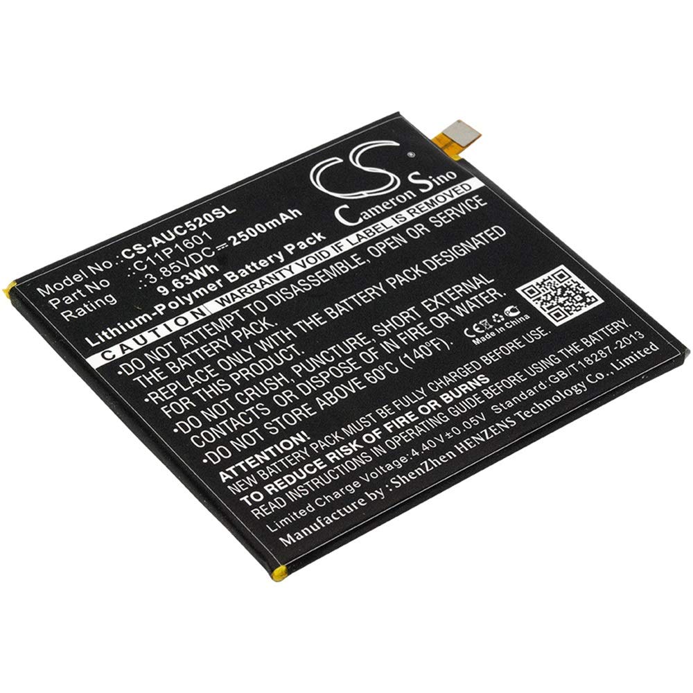 YINHUAN 2500mAh/9.63Wh 3.85V Mobile, SmartPhone Battery For ZE520KL, ZenFone 3 5.2, ZenFone 3 5.2 Dual SIM (Color : Black, Size : 69.70 x 60.80 x 3.30mm)