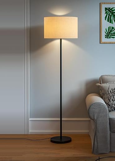Unity Enterprises®Metal Floor Lamp Standing Modern Silver Lamp Shade for Living Room Corner, Home, Hotel, Office 12 Inche...