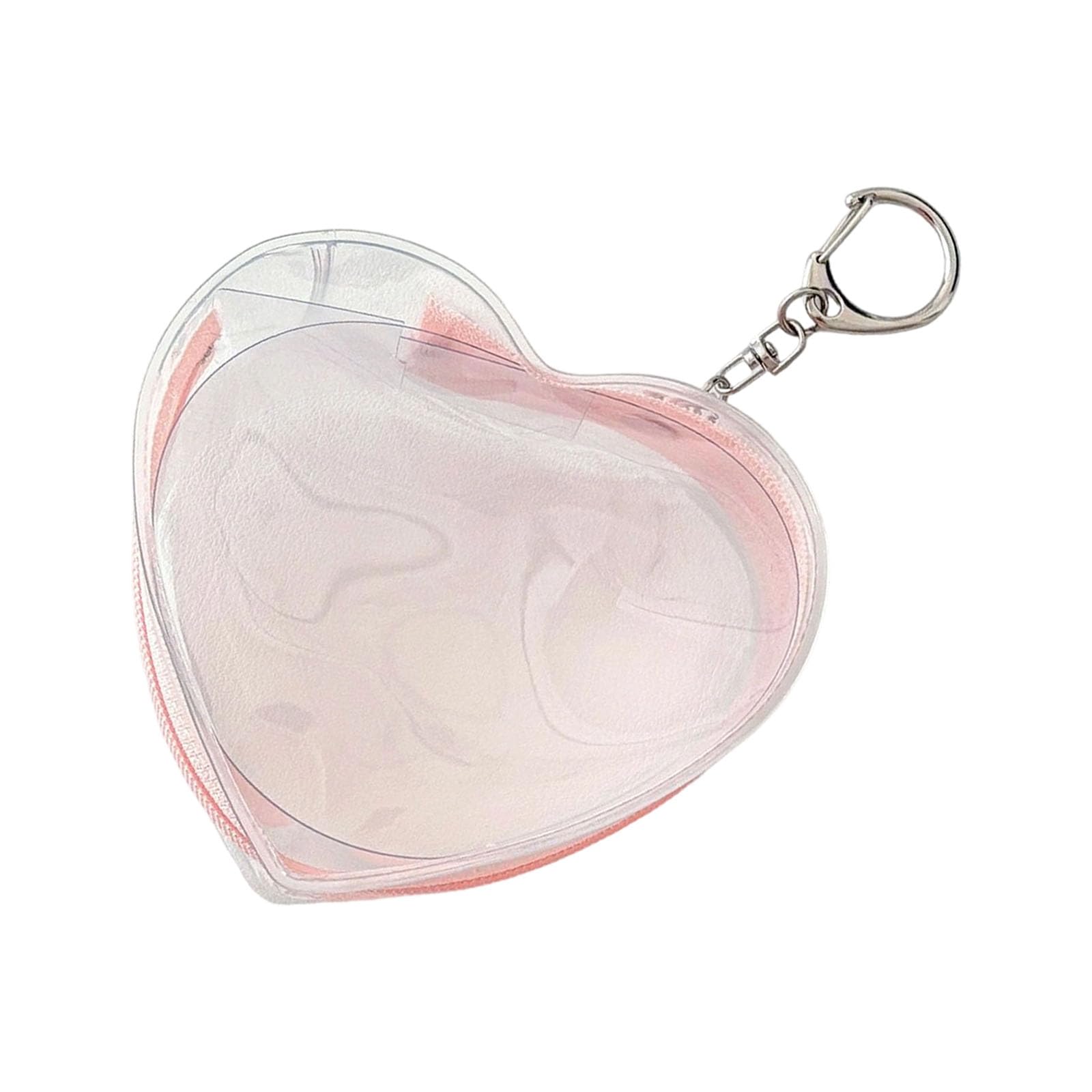 Clear Figure Display Bag with Keychain, Hanging Blinds Zippered Storage Case for Collectible Dolls Small Doll Storage Pouches Bag