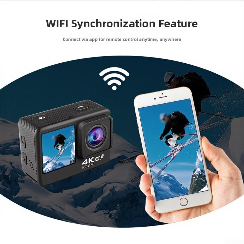 Stabilizzazione EIS grandangolare a doppio schermo 4K Action