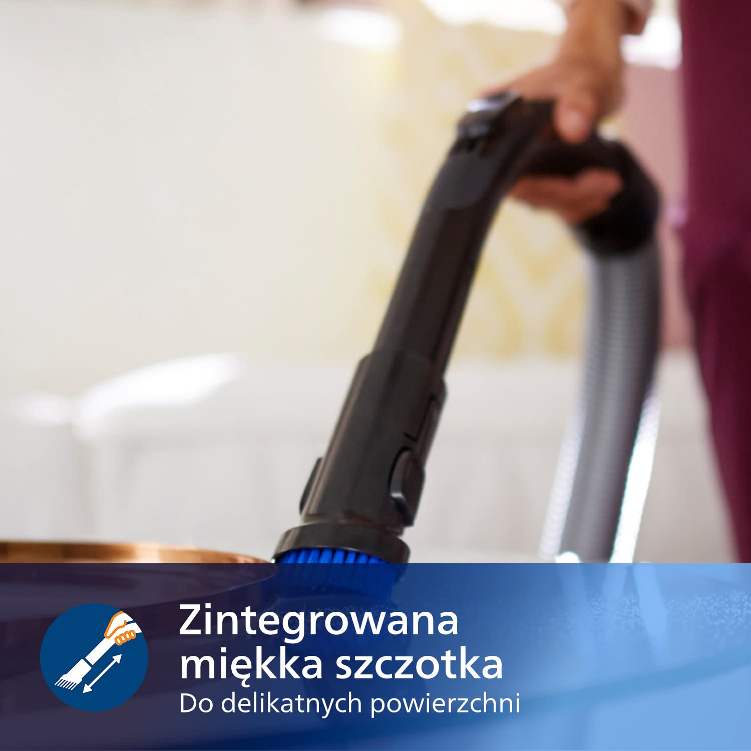 Philips Seria 7000 Odkurzacz Bezworkowy PowerPro Expert - Moc 900W, Filtr Allergy H13, Technologia PowerCyclone 8 i AllergyLock, Nasadka TriActive+, Zasięg 10 m, 2 l pojemnik (FC9741/09)