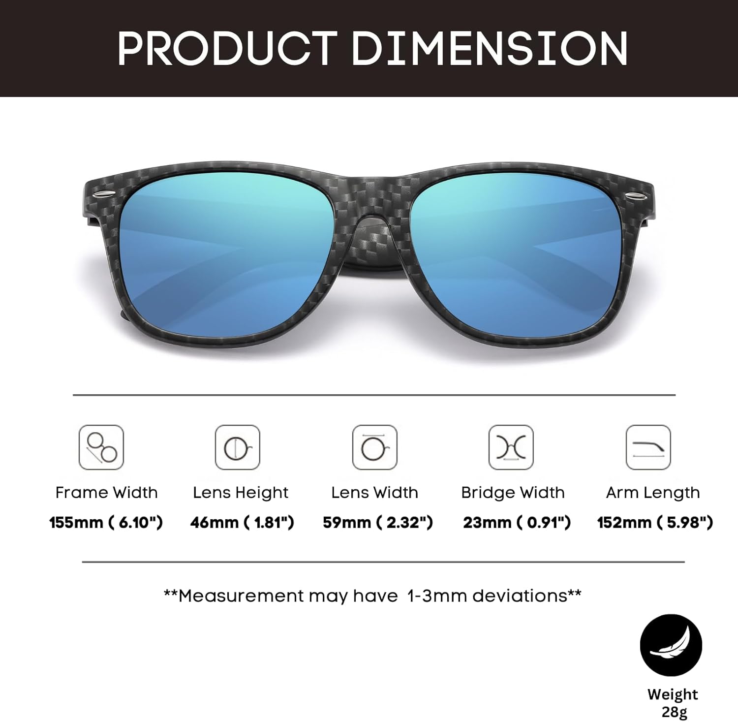 XXL Size Extra Large Polarized Sunglasses 155MM for Big Wide Heads Men TR90 Ultralight UV400 Protection Glasses - Image 8
