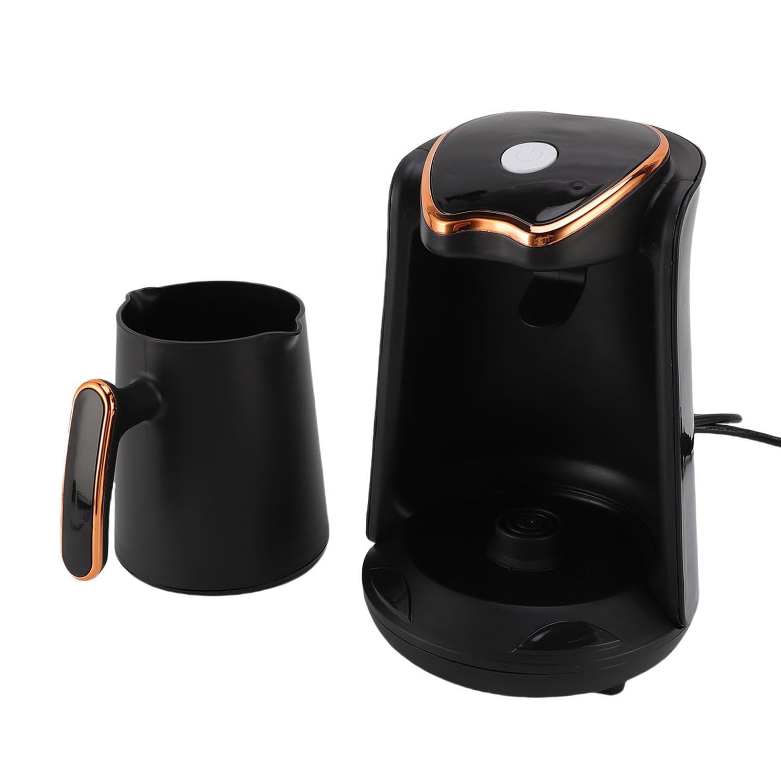 AUNMAS Türkische Kaffeemaschine, Anti Überlauf System mit akustischem Alarm, Einfache Bedienung für 1-4 Tassen, 600 Watt Leistung, Genuss bei gemütlichen Treffen zu Hause
