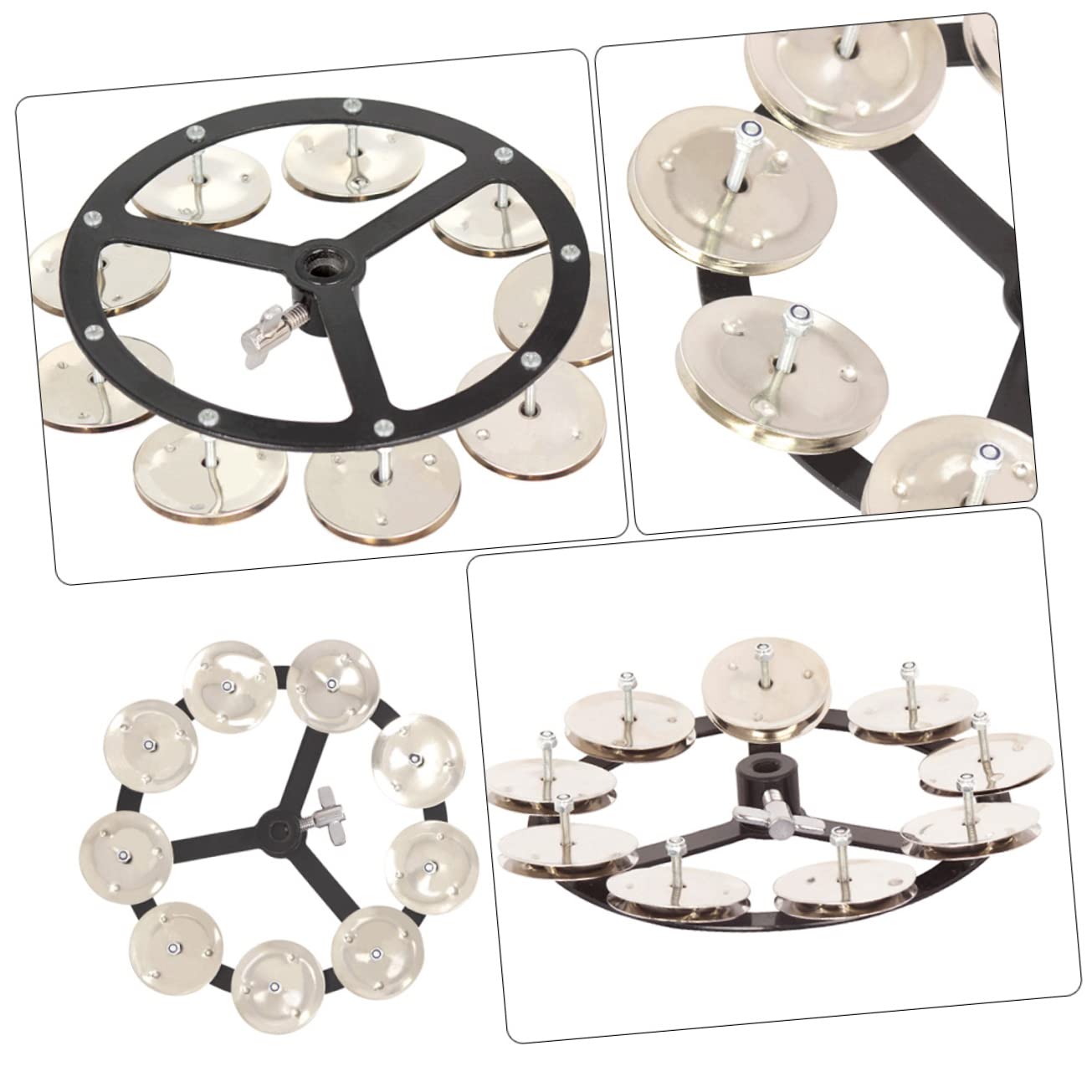ibasenice Cloche de Cymbale Pratique et Résistante pour Batterie en Cuivre Argenté Accessoire Compact pour Professionnels et Débutants pour Instrument de Percussion