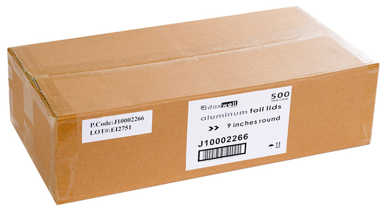 Daxwell Aluminum Foil Pan Lids, Round, 9", Disposable, J10002266 (Case of 500)