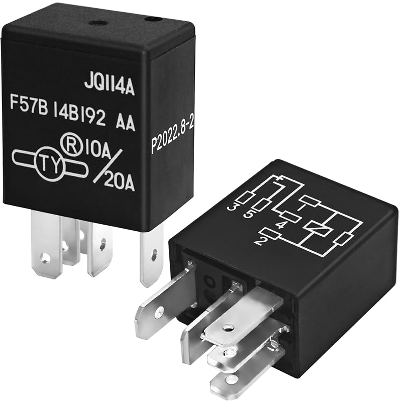 Relé do motor do limpador F57B-14B192-AA Casalytics 12 VDC, 5 pinos – Conjunto com 2