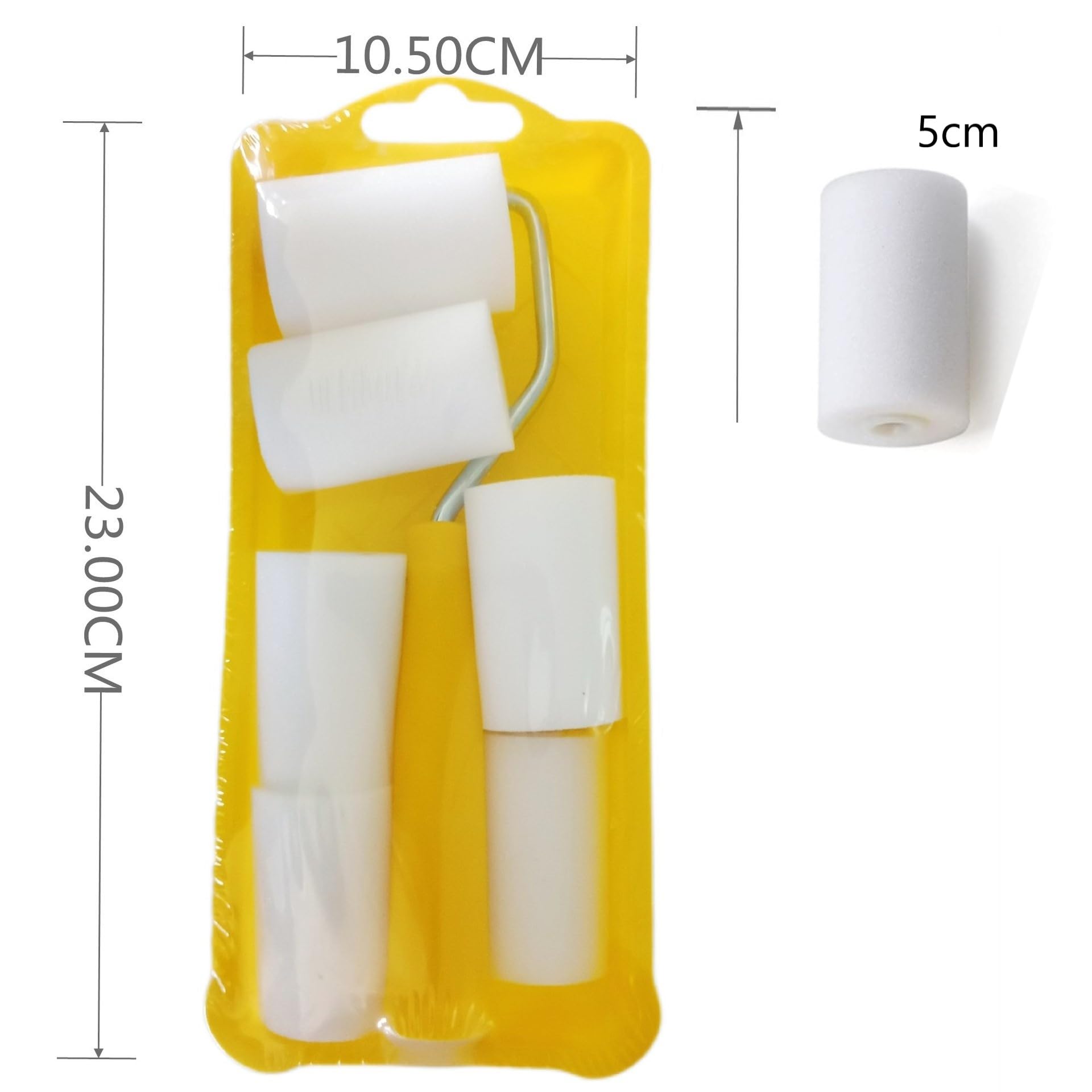 Rulli per Verniciare Set Mini Rullo per Pittura in Schiuma Piccolo Rullo di Schiuma 6 * 5cm Copertura del Rullo di Vernice + Telaio del Rullo di Vernice + Piccolo Vassoio di Vernice
