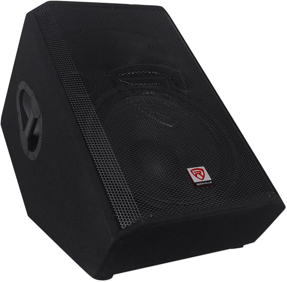 Rockville RSM15A 1400W 2-Way Active Powered Stage Floor Monitor Speaker, 15" Woofer, XLR/1/4" Inputs, Tilt-Back Design, for Live Music Performances