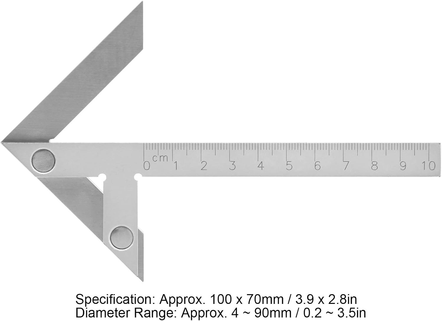 Center Angle Gauge, Widely Used Durable High Strength Functional High Hardness Angle Ruler, Cylindrical Centering for Hardware Machining