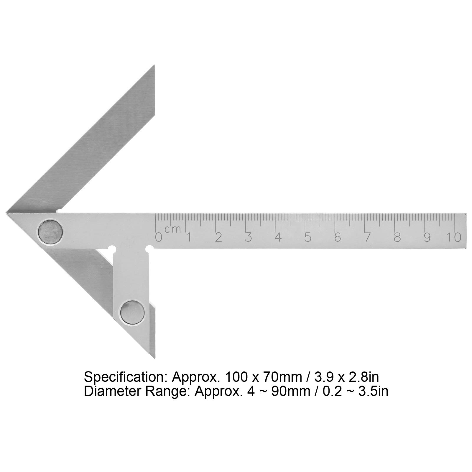 ANKROYU Angle Finder, Stainless Steel Center Angle Gauge, Protractor Angle Ruler, Center Gauge Ruler, Center Marking Tool for Angle Marking Hardware Machining