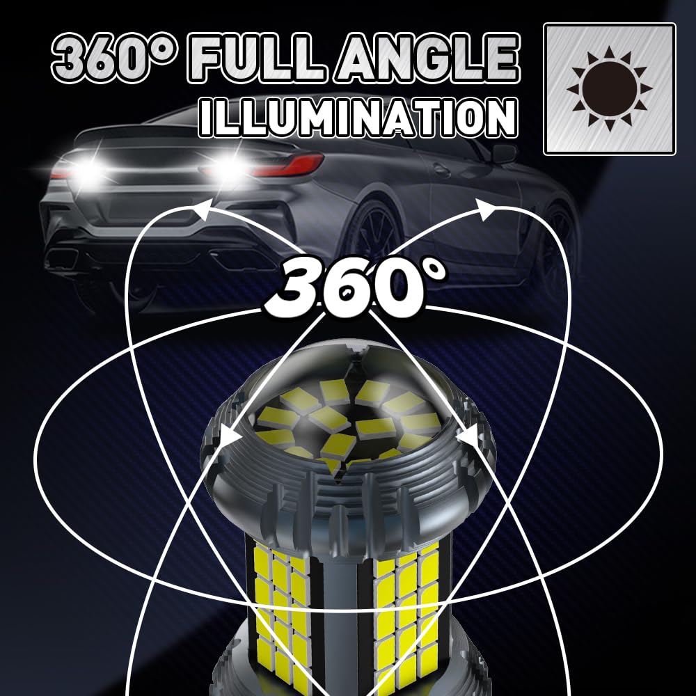 7440 7443 LED Lampadine, Aggiornamento T20 LED Bianco CANBUS Senza Errori Anti Hyper Flash 7444 T20 W21W W21/5W LED Lampadina con Proiettore Sostituzione per Luce Freno Luce di Retromarcia