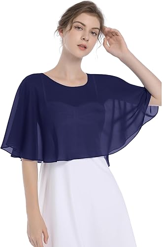 Capelet nupcial de la boda de la gasa del cordón del encogimiento de chales y envolturas para el vestido de noche