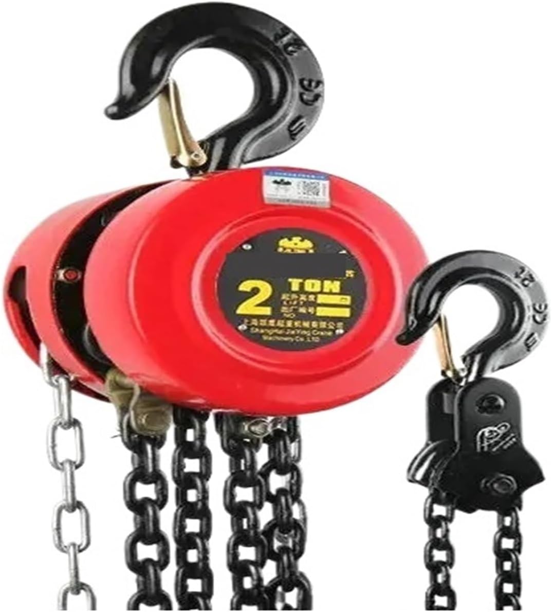 Hand Winch Boat Winch, Type 1-10 Ton 1.5-9 Meters Manual Ratchet Winch, Lifting Crane Block Hand Chain Hoist for Trailer, Boat or ATV Towing(Black 1 Ton,9M)