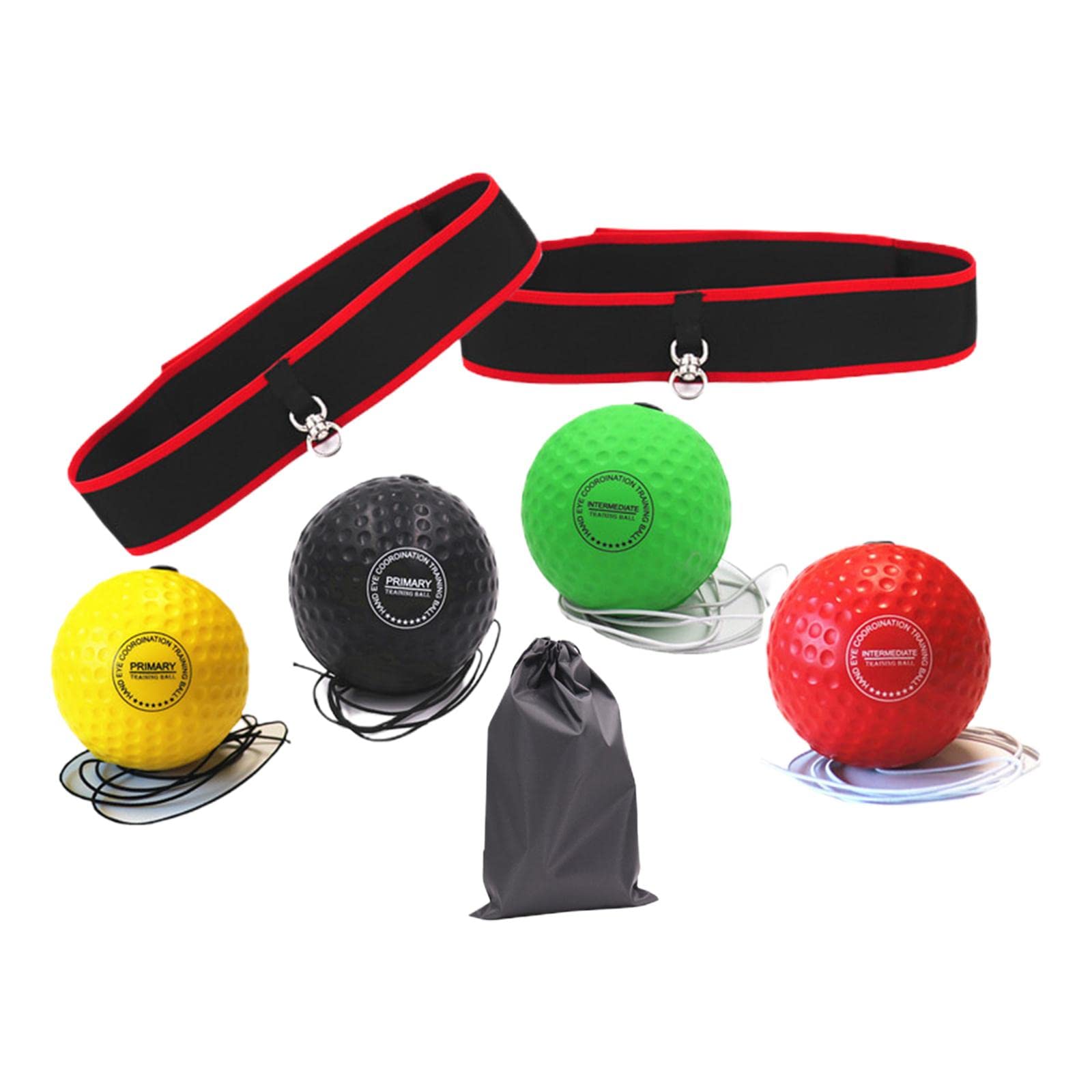 Boxing Reflex Ball Headband Fitness Boxing Gear Workout Reflex Punching Ball 2 Headband 4 Ball-image-47