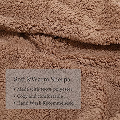 Umeepar Winter Bear Ear Sherpa Hood Hat Scarf Gloves 3 in 1 Hooded Scarf for Women Men3