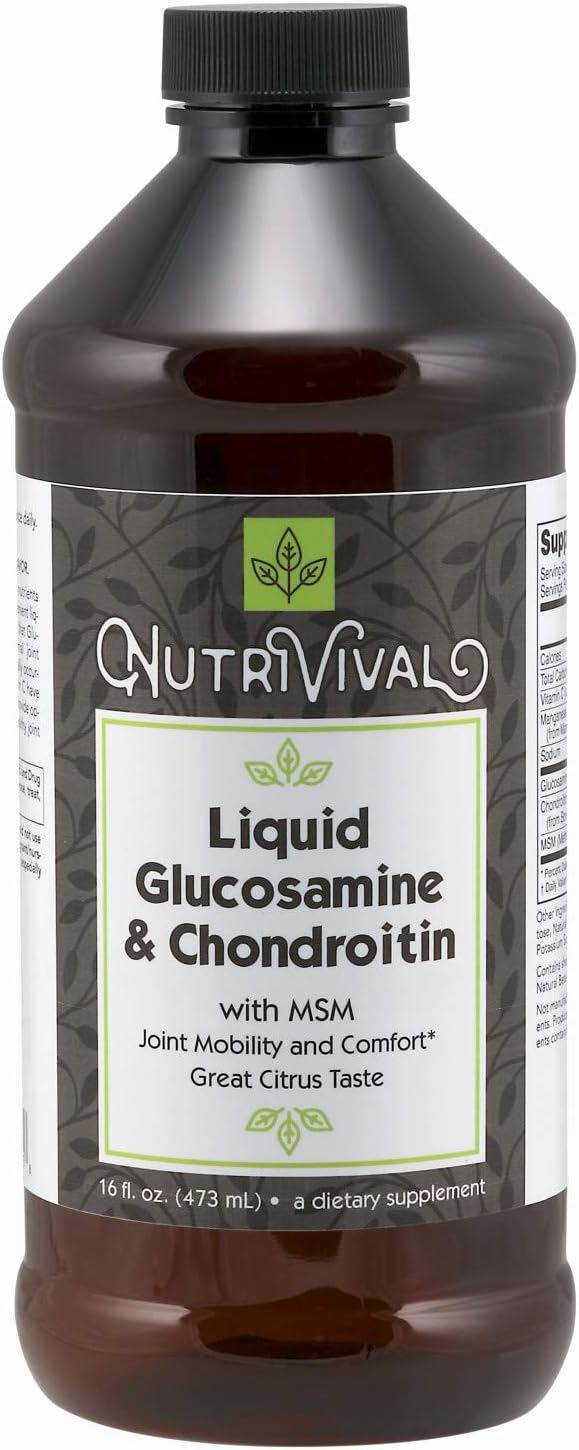 Liquid Glucosamine & Chondroitin with MSM That Offers Joint Support and Comfort with A Great Citrus Taste* 16 Ounce Bottle